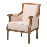Modern European furniture - Beige Linen Accent Chair - www.oroa.com
