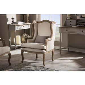 Wooden French Provincial Accent Chair | Bali Loom Oreille | Oroa.com