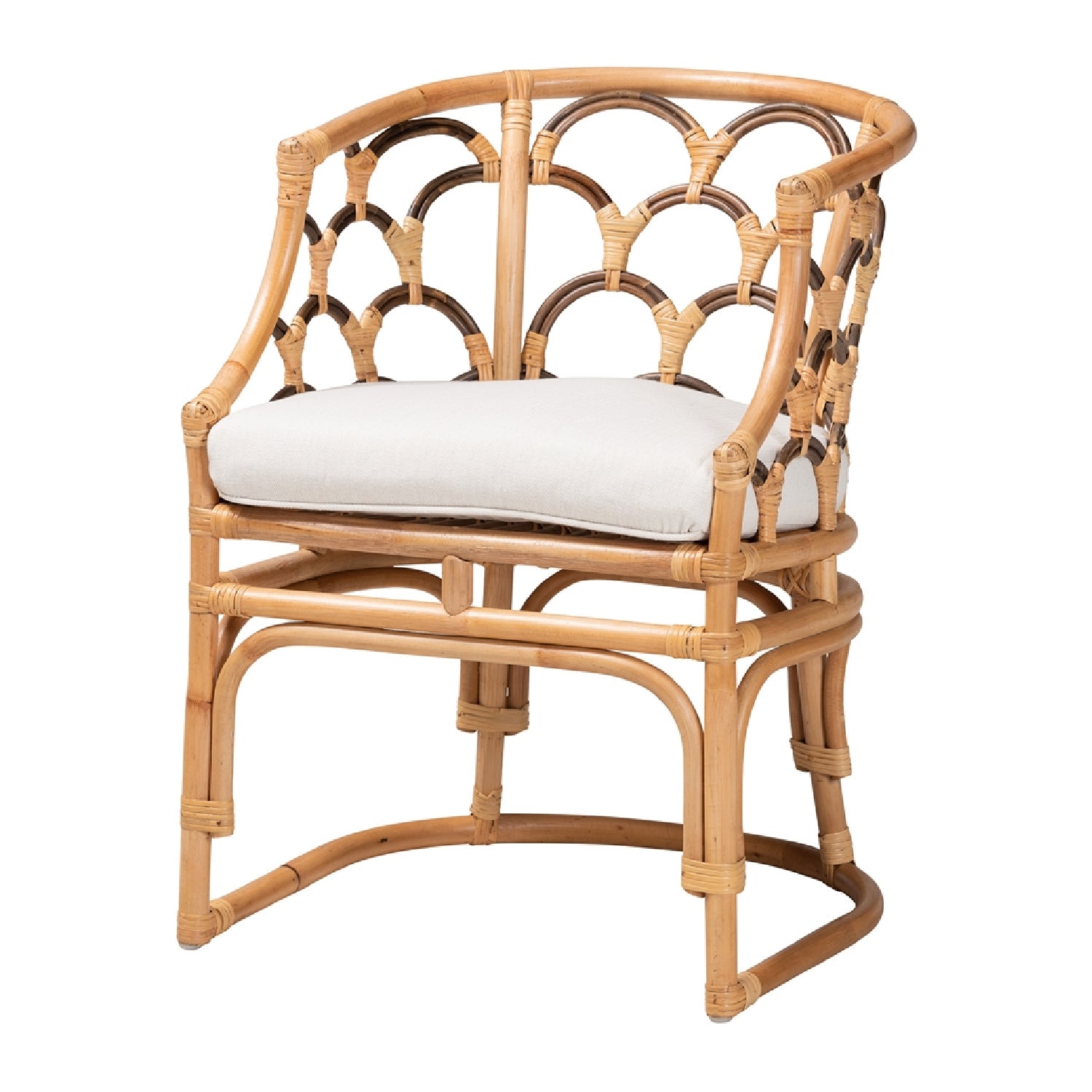 Bohemian Rattan Accent Chair Aster