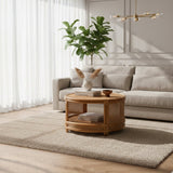 Round 2-Tier Rattan Coffee Table | Bali Loom Louis