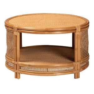 Round 2 Tier Rattan Coffee Table | Bali Loom Louis | Oroa.com