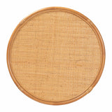 Modern European furniture - Round 2 Tier Rattan Coffee Table - www.oroa.com
