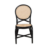 Contract furniture - Black Framed Rattan Dining Chair - www.oroatrade.com