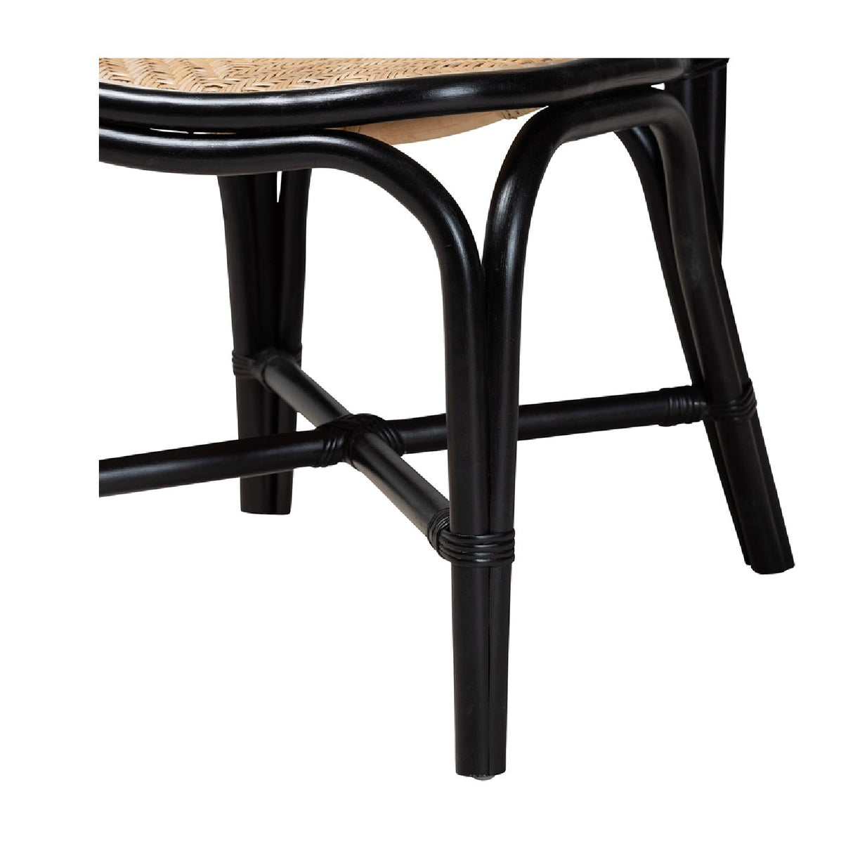 Modern European furniture - Black Framed Rattan Dining Chair - www.oroa.com