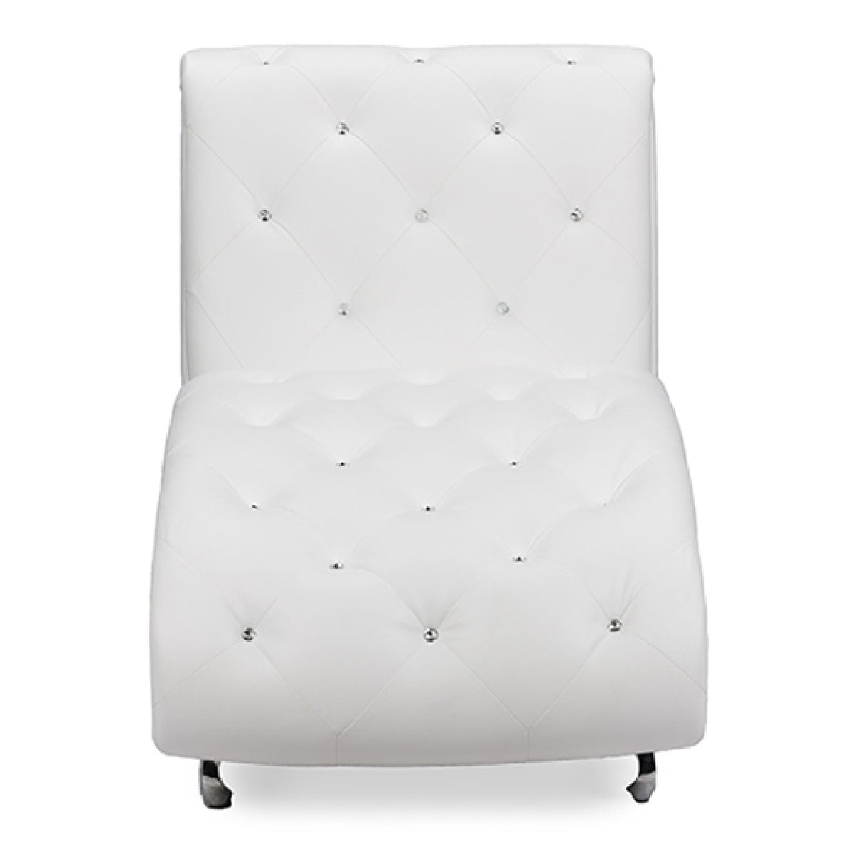 Modern European furniture - White Leather Inspired Chaise Lounge - www.oroa.com