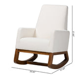 Modern European furniture - White Boucle Rocking Chair - www.oroa.com