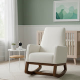 Modern European furniture - White Boucle Rocking Chair - www.oroa.com