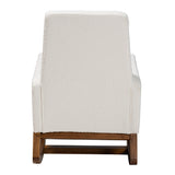 Modern European furniture - White Boucle Rocking Chair - www.oroa.com