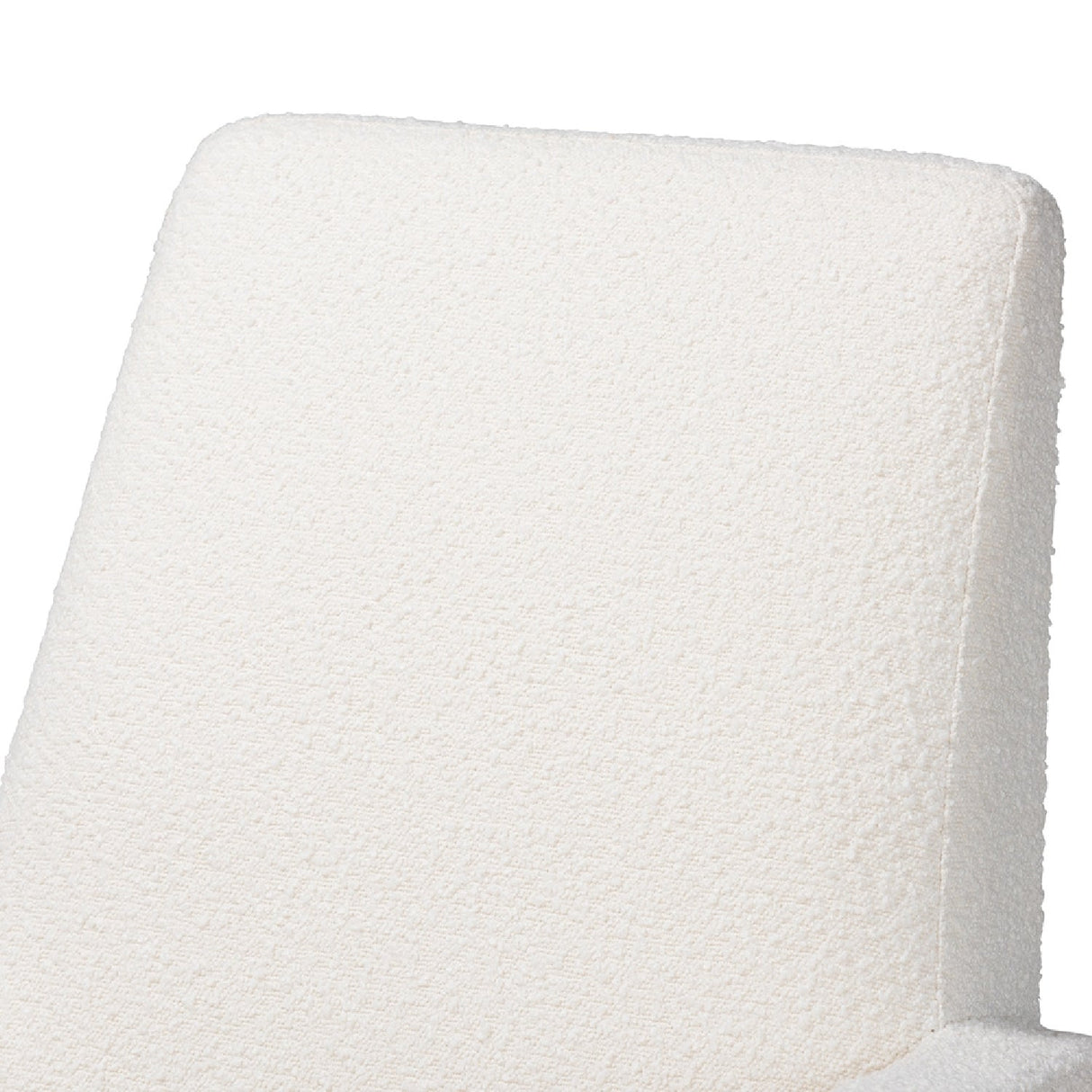 White Boucle Rocking Chair | Bali Loom Yashiya | Oroa.com