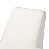 Modern European furniture - White Boucle Rocking Chair - www.oroa.com