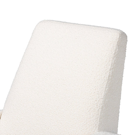 Modern European furniture - White Boucle Rocking Chair - www.oroa.com