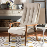 Modern European furniture - Beige Tufted High Back Accent Chair - www.oroa.com
