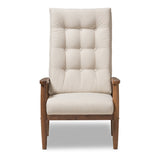 Modern European furniture - Beige Tufted High Back Accent Chair - www.oroa.com