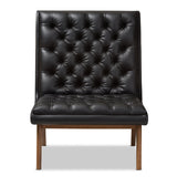 Modern European furniture - Black Leather Inspired Lounge Chair - www.oroa.com