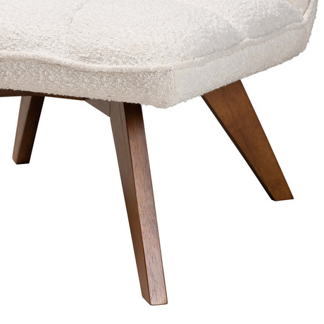 Modern European furniture - Cream Boucle Japandi Accent Chair - www.oroa.com