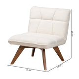 Modern European furniture - Cream Boucle Japandi Accent Chair - www.oroa.com