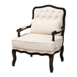 Modern European furniture - Cream Tufted French Accent Chair - www.oroa.com