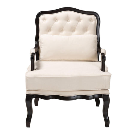 Modern European furniture - Cream Tufted French Accent Chair - www.oroa.com