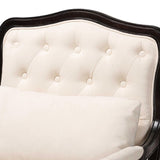 Modern European furniture - Cream Tufted French Accent Chair - www.oroa.com