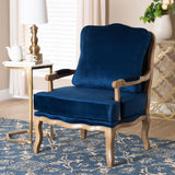 Modern European furniture - Blue Fabric Accent Chair - www.oroa.com