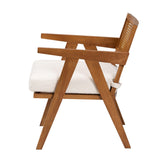 Modern European furniture - Japandi Cream Boucle Lounge Chair - www.oroa.com
