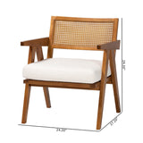 Modern European furniture - Japandi Cream Boucle Lounge Chair - www.oroa.com