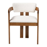 Modern European furniture - Cream Boucle Dining Chair - www.oroa.com