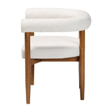 Modern European furniture - Cream Boucle Dining Chair - www.oroa.com