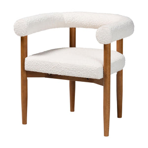 Modern European furniture - Cream Boucle Dining Chair - www.oroa.com