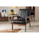 Modern European furniture - Panel Stitched Leather Inspired Lounge Chair - www.oroa.com