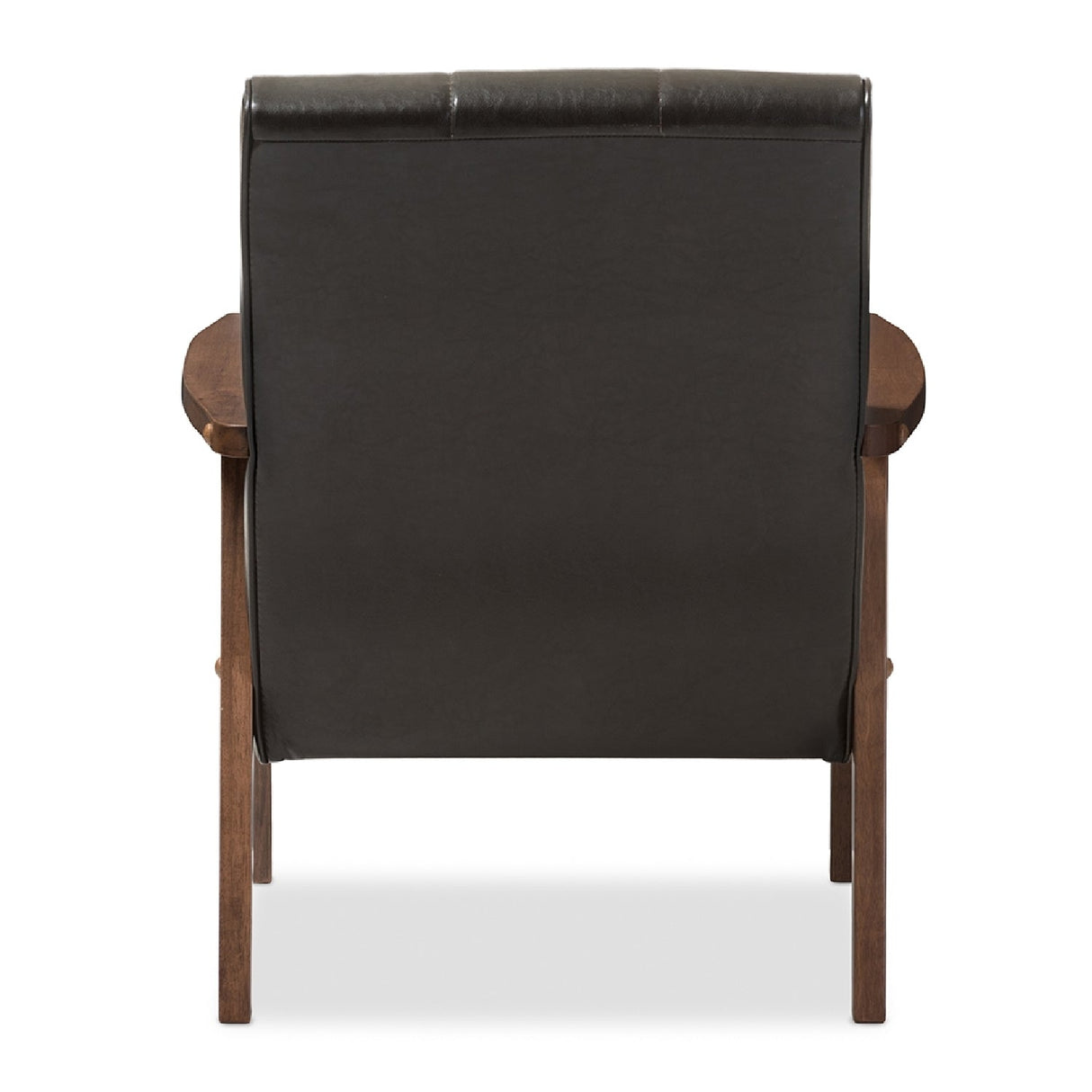 Panel Stitched Leather Inspired Lounge Chair | Bali Loom Nikko | Oroa.com