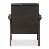 Modern European furniture - Panel Stitched Leather Inspired Lounge Chair - www.oroa.com