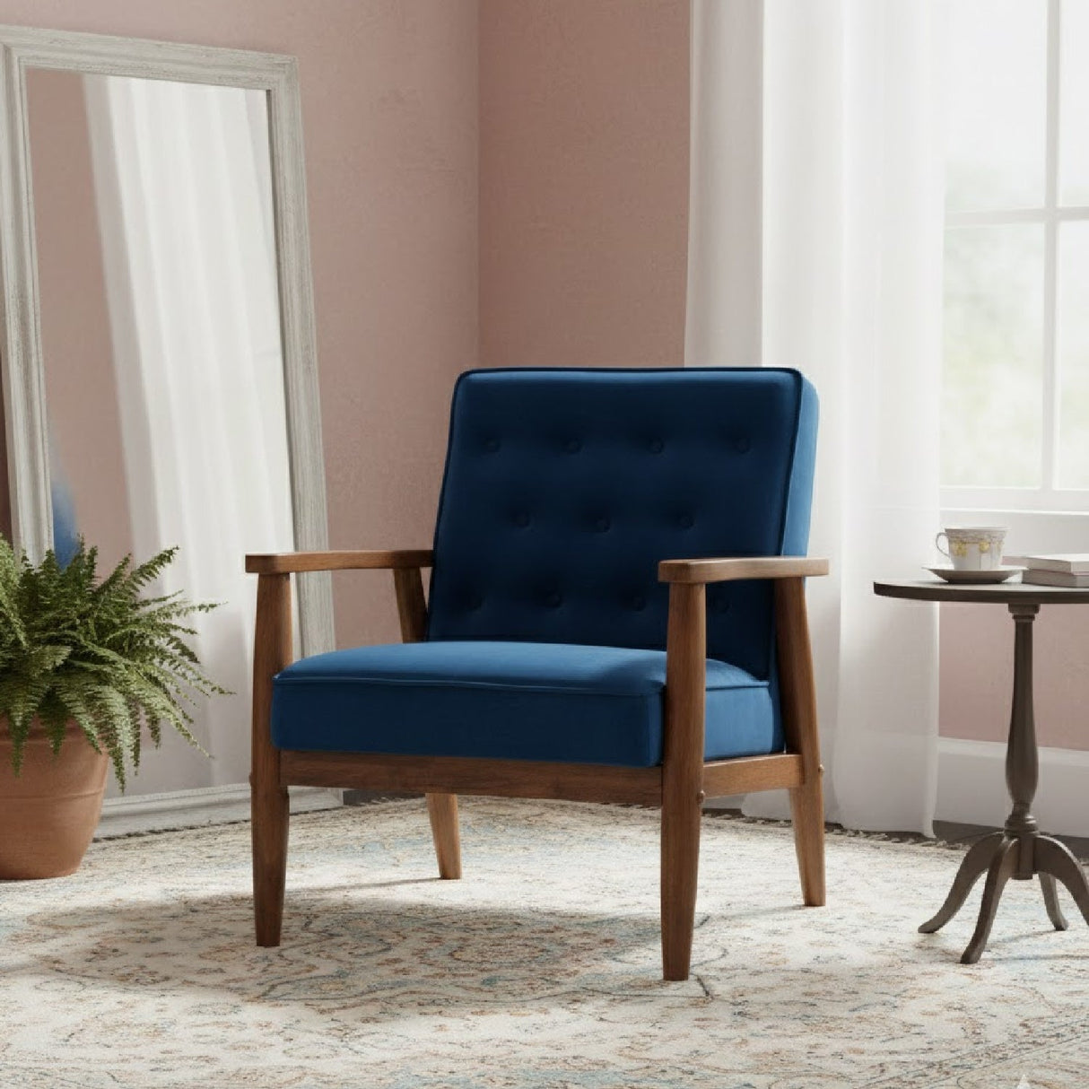 Button Tufted Lounge Chair | Bali Loom Sorrento | Oroa.com