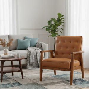 Button Tufted Lounge Chair | Bali Loom Sorrento | Oroa.com