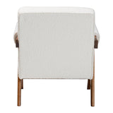 Modern European furniture - Cream Boucle Japandi Accent Armchair - www.oroa.com