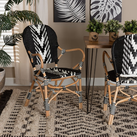 Two-Toned Weaving Dining Chair | Novi Living Wallis