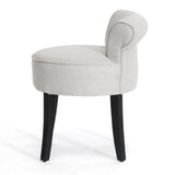 Modern European furniture - Beige Linen Lounge Stool  - www.oroa.com