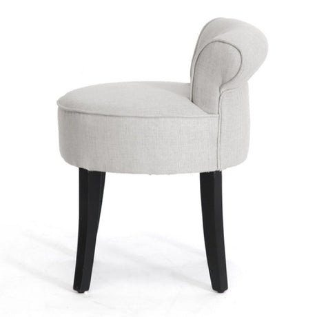 Modern European furniture - Beige Linen Lounge Stool  - www.oroa.com