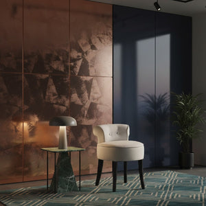 Modern European furniture - Beige Linen Lounge Stool  - www.oroa.com