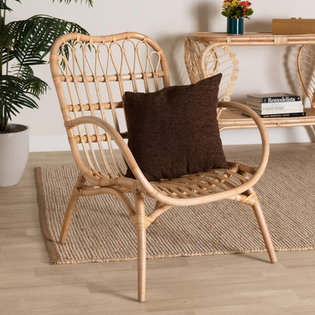 Rattan Openwork Bohemian Lounge Chair | Novi Living Bajo