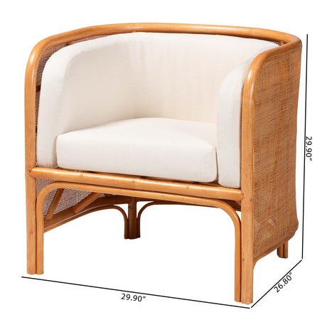 Modern European furniture - Curved Woven Rattan Accent Chair - www.oroa.com