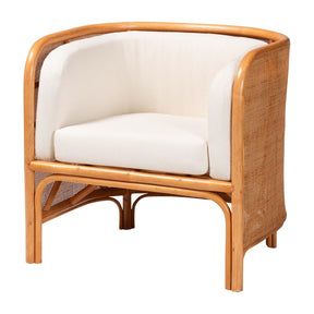 Modern European furniture - Curved Woven Rattan Accent Chair - www.oroa.com