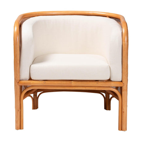 Modern European furniture - Curved Woven Rattan Accent Chair - www.oroa.com