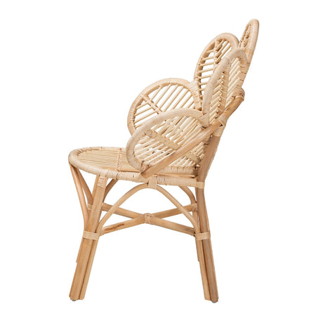 Modern European furniture - Flower Inspired Rattan Accent Chair - www.oroa.com