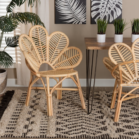 Flower-Inspired Rattan Accent Chair | Novi Living Bianca
