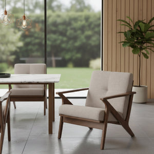 Mid Century Retro Dining Chair | Bali Loom Bianca | Oroa.com