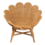 Modern European furniture - Scalloped Rattan Boho Accent Chair - www.oroa.com