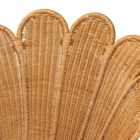 Modern European furniture - Scalloped Rattan Boho Accent Chair - www.oroa.com