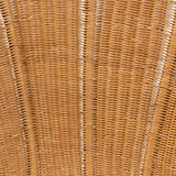 Modern European furniture - Scalloped Rattan Boho Accent Chair - www.oroa.com