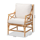 Modern European furniture - White Padded Rattan Accent Chair - www.oroa.com